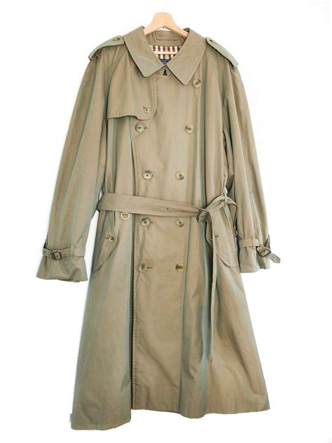 vintage burberry mens iridescent green sten collar topcoat|burberry trench coats vintage.